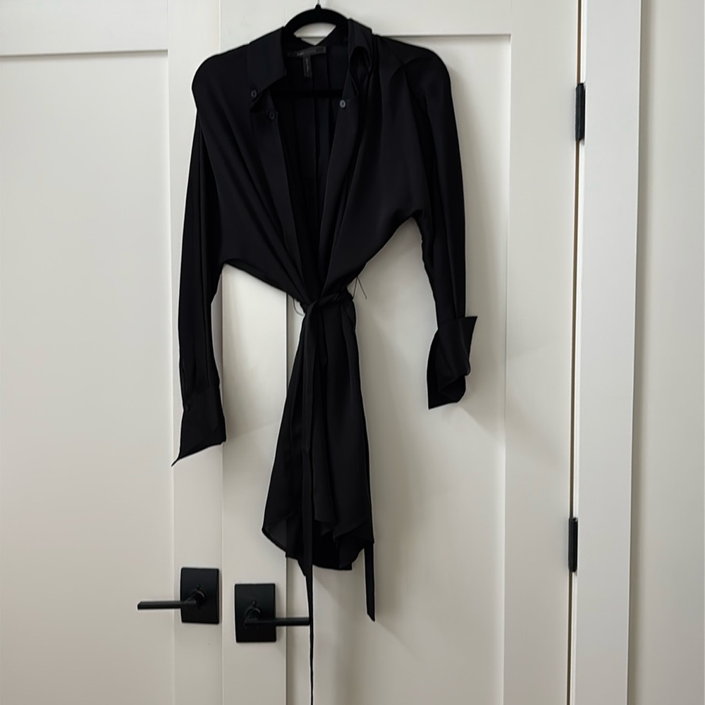 BLACK BCBG Diane Shirt Dress